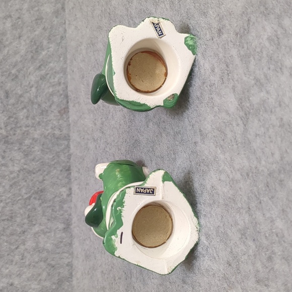 Commodore Japan Christmas Puppy Dog Hound Salt and Pepper Shakers Santa Hat - Picture 4 of 8